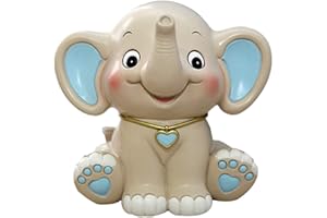 UNGROL lijun Cartoon Baby Elephant Piggy Bank Resin Coin Bank Money Bank Kids Birthday Gifts