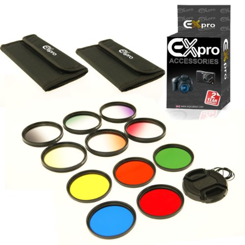 Ex-Pro 62mm Diplômé et Solid Colour Filter Set 11 Piece Kit avec étui Ex-Pro 62mm Diplômé et Solid Colour Filter Set 11 Piece Kit avec étui