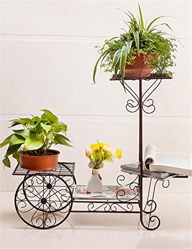 JIANFEI plant stand Continental Iron Bicycle-models Floor Flower Pot Shelf, Green Dill Hanging Orchid Rack, Plant Stand For Indoor , Living Room, Balcony Display stand ( Color : Bronze , Size : S )