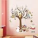 Produktbild Wandtattoo Eule auf dem Baum Weihnachtsmann Schneeflocken Geschenk PVC Innenwandtattoos für Kinderzimmer