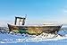 Produktbild Artland Wandbilder selbstklebend aus Vliesstoff oder Vinyl-Folie Rico Ködder Fischerboot in Zingst im Winter Fahrzeuge Boote & Schiffe Fotografie Blau D5QE