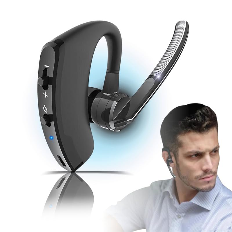 Enfogo 【with 13 Years Replacement Warranty Bluetooth V5.0 Headset with Mic for | Driving | All Activities | Active Lifestyles