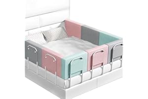MGCHOWUE Barandilla de Cama, 50/60cm Protector de Cama, 5 Agujeros Altura Ajustable Protección Contra Caídas para Niños, Todos Los Lados Barandilla para Cama Infantil y Cama Individual/doble ( Color : Grau , S