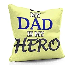 DreamVio Mirco Fabric Filled Cushion for World's Best Dad,Pyare Papa,Gifts for Daddy,Grandpa on Birthday's & Father's Day Color : Yellow Size : 12 x 12 inch Design 90