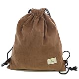 Bolsas De Cuerdas Mochilas Casual Deporte Al Aire Libres Tela Mujer, Khaki
