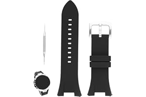 XIW Compatible for 32mm×14mm Armani Exchange AX Series AX1040 AX1041 AX1042 Rubber Watch Band Replacement for men Silicone Wirstband Strap women Bracelet