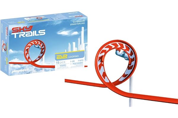 Sky Trails | Looping | Jeu de Construction pour des Parcours spectaculaires & de l'action | Construis ta Propre Aventure en looping - Flexible & Imaginative | 71972