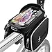 Produktbild yotame Fahrrad Rahmentasche, Fahrrad Handytasche Wasserdicht mit TPU Touchscreen Fahrrad Oberrohrtasche mit Kopfhörerloch für 6 Zoll Handys,GPS Navi, Fahrrad Lenkertasche für MTB, Rennrad, Straßenrand