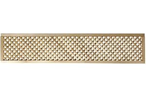 PREMIER GARDEN SUPPLIES Premier Elite Alderley Chamford Smooth-Planed Lattice Trellis Pressure Treated Fence Topper Panel or Wall Climber Width: 6ft (183cm) x Height: 1ft (30cm | 300mm) Privacy 20mm x 20mm Hole Design