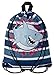 Produktbild Aminata Kids - Kinder-Turnbeutel für Junge-n und Mädchen mit Delfin-e Hammerhai Weisse Shark Blau-Hai Haie Hai-Fisch-e Sport-Tasche-n Gym-Bag Sport-Beutel-Tasche hell-blau Weiss rot Streifen
