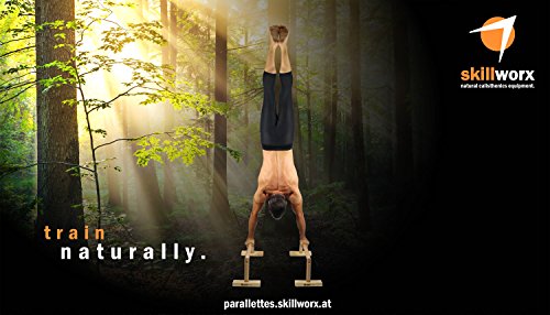 skillworx High Parallettes: Raw Edition – Calisthenics Liegestützgriffe aus Holz, made in Austria - 6