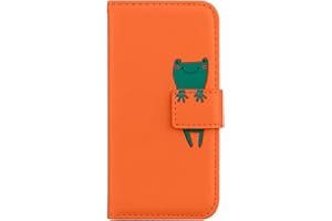 Unichthy For Moto G30 / Motorola G10 Case Shockproof Funny 3D Animal Wallet Flip Case PU Leather Cute Magnetic Closure Stand Protective Folio Phone Cover for Moto G30 / Motorola G10 - Frog & Orange