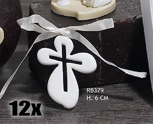 12 PCS Cross white resin Application bonbonniere HOLY COMMUNION CONFIRMATION