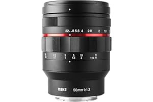 Meike MK-50mm F1.2 Obiettivo fisso con messa a fuoco manuale ad ampia apertura per fotocamere Sony Full Frame e Sony E Mount APS-C Mirrorless NEX 3 5T NEX 6 7 A6400 A6600 A6000 A6100 A6300 A6500, ecc.