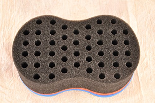 Schwammbürste Haar Locken Magic Barber Sponge Hair Brush Comb Dreads Locking Twists Coils Afros Bobs Curls 1PC - 2