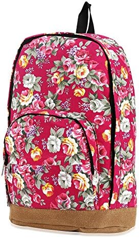 Lunule Lightweight Floral Print Backpack Rucksack Schoolbag