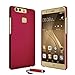 Price comparison product image Armour Slim Hard Case Shell Cover For Huawei P9 + Screen Protector + Stylus (Red)