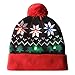 Produktbild Huihong LED Leuchten Hut Mütze Stricken Unisex Bunte Led Hässliche Pullover Urlaub Weihnachten Weihnachts Beanie Cap Winter Schnee Hut (E1, 56-58cm)