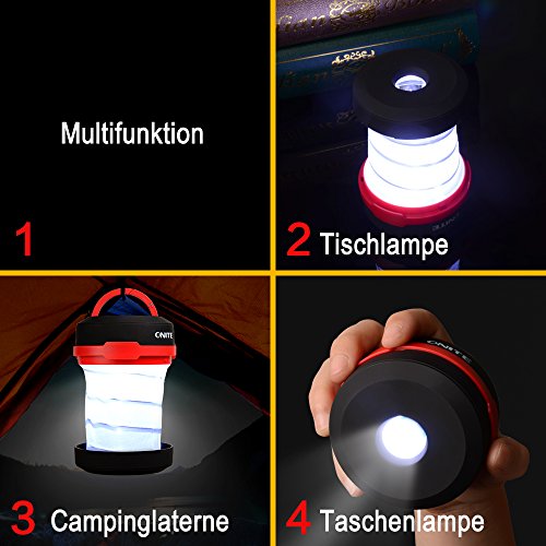 Onite tragbare faltbare Camping Laterne LED Zelt Campinglampe Taschenlampe für Wandern, Angeln,Abenteuer u.s.w - 5