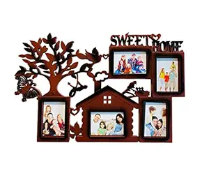 Steven Quartz Designer Sweet Home Collage with 5 Photo Frames (Cola)