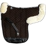 Engel Reitsport Lammfell Satteldecke Stoff moccabraun (Sadek 2) farbenfroh: mit 12 Lammfell Farben kombinierbar!