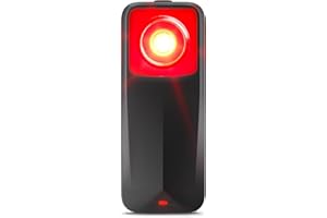 RAVEMEN NT201 Luz Trasera con Radar para Bicicleta, 80 Lúmenes Gran Angular y Brillante con Alerta Visual y Sonora Compatible con Ant+ para Conducción Urbana Diurna y Nocturna