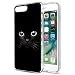 Produktbild iPhone 8 Plus Hülle, iPhone 7 Plus Hülle, Eouine Ultra Slim Soft TPU Muster Schutzhülle Silikon Stoßfest Bumper Case Cover für Apple iPhone 7 Plus (2016) / iPhone 8 Plus (2017) 5.5-inch Smartphone (Schwarze Katze)