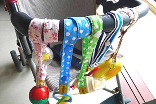 URAQT 6 Pcs Universal Baby Bottle Toys Cup Safety Strap Belt Pacifier Holders Organizer for Highchair Stroller Pram,Shopping Basket