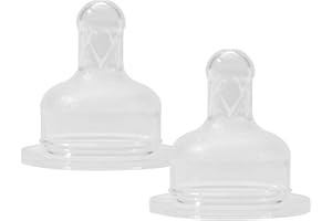 babynova Silikonsauger im 2er Pack für Babyflaschen mit Weithals - Ersatzsauger mit Anti-Kolik-Technologie - BPA-frei und Made in Germany - Größe L, schneller Fluss für Babybrei