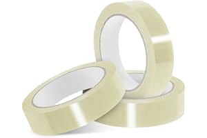 G4GADGET 3 Pack Clear Cello Tape – 24mm Wide, 45 Micron Thick, Strong Clear Packing Tape Packaging Sellotape Transparent Adhesive Tape for Packing, Wrapping & Office Use