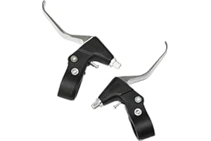 Heting-YQ 1Paire Levier de Frein de Vélo, Alliage d'Aluminium Universel Poignées de Vélo, Leviers de Frein d'embrayage pour Guidon de Diamètre 2,2 cm, Argent
