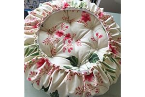 GGoty Round Stool Cover Stretch Chair Seat Cushion Thick Seat Pad Slipcovers for Round Stool Chair (40 * 40cm,6)