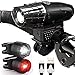 Produktbild Tolyneil USB Wiederaufladbare LED Fahrrad Licht Set, Fahrrad Scheinwerfer Highlight Warnleuchten Edelstein Rücklichter