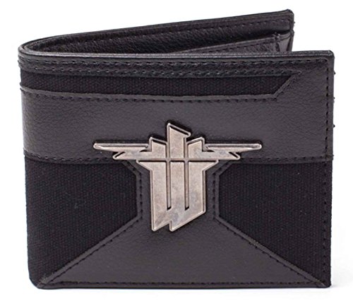 Preisvergleich Produktbild Wolfenstein 2 Brieftasche Metal Badge Logo Crest Nue offiziell gamer Schwarz