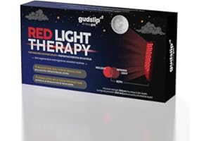 GUDSLIP ZZZ Panel de Terapia de Luz Roja - Gudslip® - Portátil, Tamaño Smartphone, con Cable USB y Estuche, para Recuperación Muscular y Cuidado de la Piel