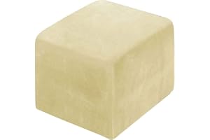 ZXWCYJ Square Velvet Ottoman Cover, Square Foot Stool Cover, Stretch Footstool Slipcover, Luxury Velvet Pouffe Cover For Living Room Storage Stool Protector Cover Washable,G,45 * 45CM