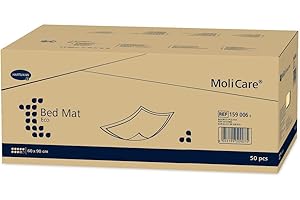 ‎MOLICARE Moli Care Bed Mat Eco 9 Tropfen 60 cm x 90 cm Unterlagen, 50 St. Unterlagen
