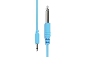ExcelValley - 1-Pack - Mono Patch Cables - TS 3.5mm to 6.35mm Eurorack Synth [Blue - 150cm 59"]