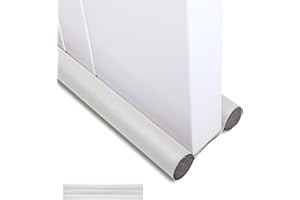 GGTTNRT Zugluftstopper Für Türenl, 96cm Doppelt Türdichtung Zugluftstopper, Winddicht, Staubdicht, Blocklicht, Insektenbeständig, Unter Tür Lärm Blocker (Weiß)