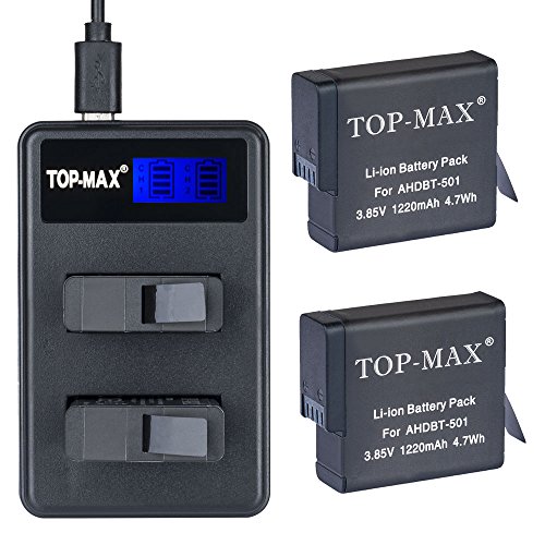 Top Max Battery Pack With Channel Charger Gopro Desertcart INDIA - Main Image