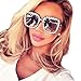 Produktbild Sonnenbrille Damen, Sonnena Damen Mode Übergroß Square Sonnenbrille Klassische Diamant Katzenohr Gläser Glasses Metallrahmen Brille Eyewear Sommerbrille Sportbrille (D)