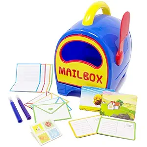 Boley Toy Mailbox For Kids - Educational toy mailbox with letters