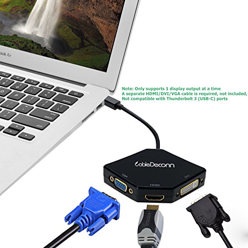CableDeconn The Cobra Appearance Multi-Function Thunderbolt Mini DisplayPort DP To HDMI VGA DVI Kabel Konverter Adapter For MacBook Pro Air - 9