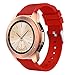 Produktbild BZLine Armband | Weiches Silikon Sport Uhrenarmband | Für Samsung Galaxy Watch 42 mm Smartwatch Bluetooth | Robust und Langlebig | Bandlänge: ca. 220 mm | Handgelenkgröße: 140mm-215mm | 10 Farben (Rot)