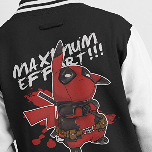 Pika Pool Maximum Effort Pikachu Pokemon Deadpool Mens Varsity