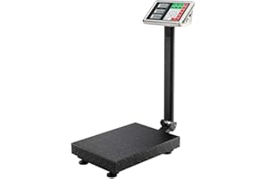 HPYSHP 100kg Electronic Platform Scale,Foldable Heavy Duty Postal Floor Platform Scales with Lcd Display,Digital Rechargeable Personal Floor Scale for Industrial,Post Shipping,Shop Floor