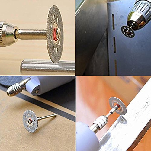 JTENG 10 PCS Kreissägeblätter dremel Diamant Lochsäge Cut Off Discs Radlager Werkzeug Set Klingen Rotary Tool Set - 3