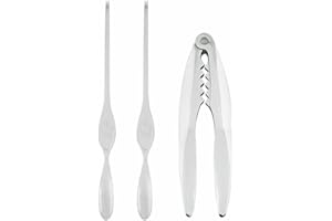 COZYSWAN 3 Piezas Herramientas Set para Mariscos y Nuez, Galletas de Langosta,Tenedores de Mariscos,Acero/Aleación de Zinc