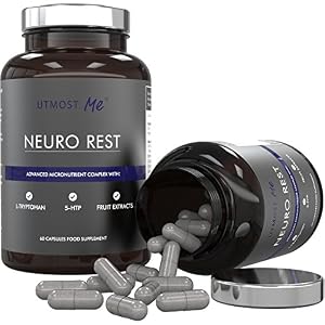 5-HTP, L-Tryptophan, L-Taurine, Chamomile, Biotin, Magnesium & Fruit Extracts | Neuro Rest - High Strength All Natural Sleep & Anxiety Relief Supplement | Avoid Sleeping Pills, Sedatives & Medication | Proven Synergy Blend Without Side Effects Of Too Much 5HTP | 100% Money Back Guarantee (1 x Neuro Rest (30 Day Supply))