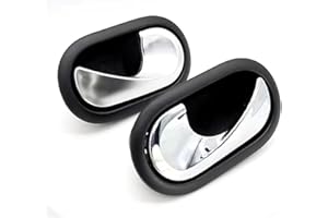 Viviance Manilla de puerta interior del coche compatible con Renault Master MK3 Megane II Clio III Scenic II - Cromo